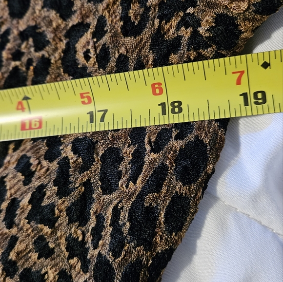Vintage Artex collection leopard print turtle neck long sleeve shirt size Medium - Picture 6 of 11